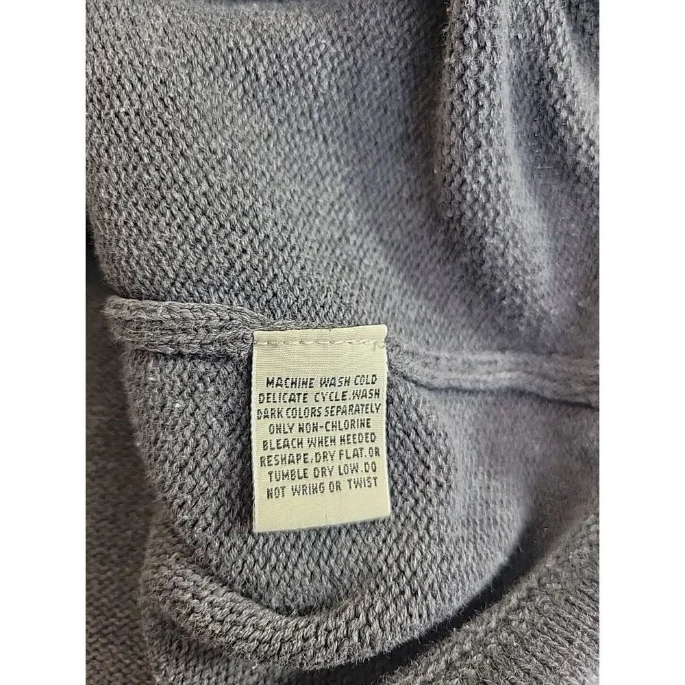 Eddie Bauer Gray V-Neck Knit Long Sleeve Pullover Sweater Men's Size Large - Picture 7 of 7